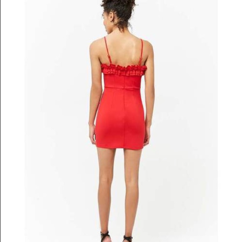 Red Ruffle Dress - Picture 3 of 7